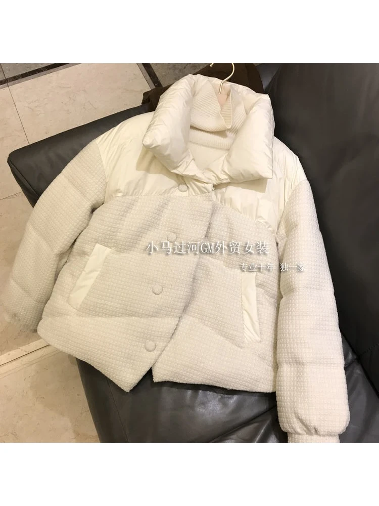 

2022 Korean Women Winter Fashion White Down Warm Coats Female Thick Casual Down Jackets Ladies Solid Color Overcoats Top