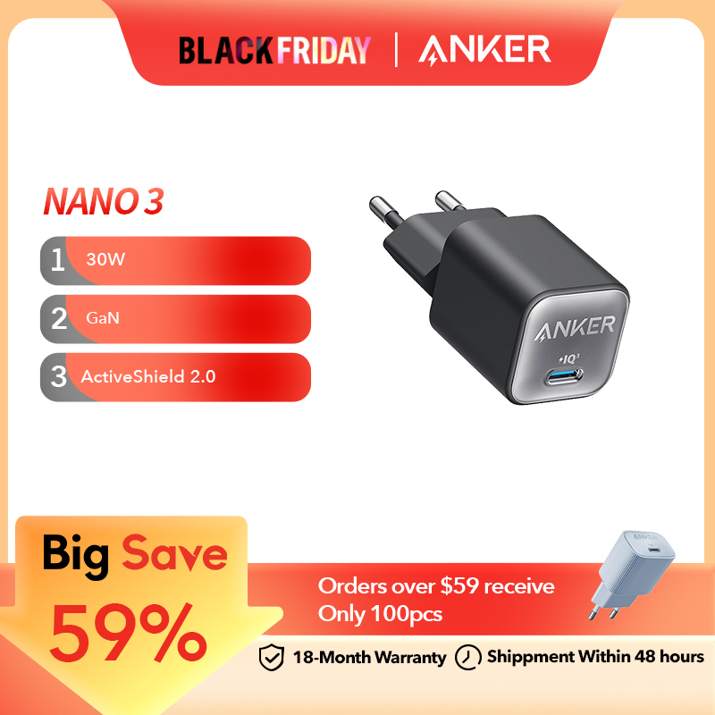 Anker USB C 30W 511 Charger (Nano 3) Portable Charger Tpye C Charger for iphone 15 pro max iphone charger fast charging