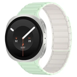 Magnetic Loop Silicone Sports Watch Band - Gap - Free Replacement Bracelet - Watch 9 8 40 - 44 - 46mm (Starlight Green)