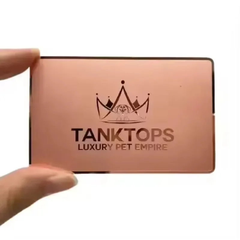 저렴한 맞춤형 브랜드 로고 및 정보 레이저 각인 0.8mm 무광 블랙 전기 도금 NFC 금속 명함