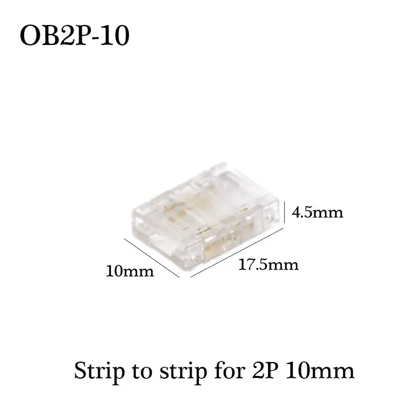 COB LED Wire Connector 5 8 10mm Connection Solderless Mini Buckle FCOB RGB CCT LED Strip Lights 2 3 4 Pin No Dark Area Connector - Image 9