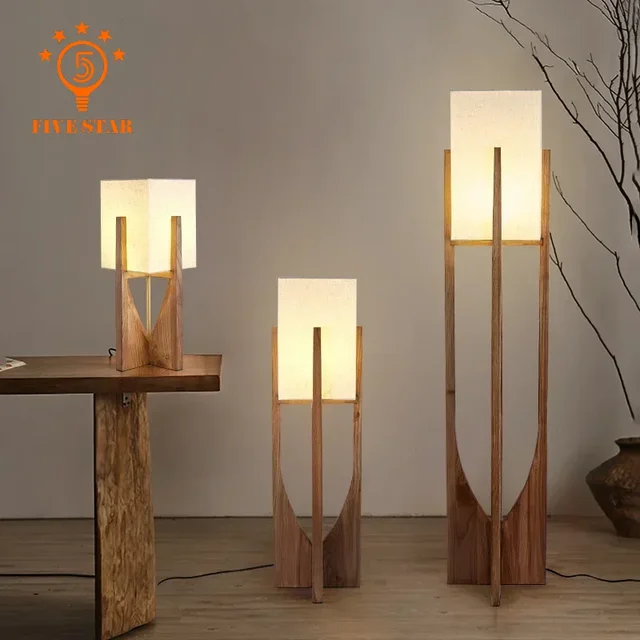 Nordic Designer Floor Lamps Solid Wooden Luminarias Bedroom Bedside Parlor Sofa Teahouse Restaurant Hotel Homestay Lofa Fixtures