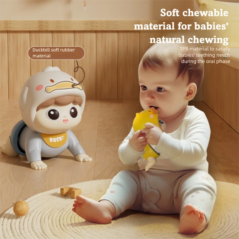 음악 크롤링 인형 장난감 조기 교육 전동 음악  장난감 말하기 모드 학습 크롤링 안내 장난감