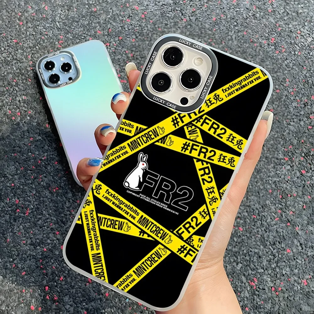 Crazy Rabbit FR2 чехол для телефона IMD Dazzle красочный чехол для телефона IPhone 15 14 13 12 11 Pro Max Mini 7 Plus Se Laser PC чехол