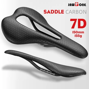 JAWBONE 초경량 풀 카본 자전거 새들, 7D 레이싱 자전거 시트 쿠션 레일, MTB 도로 자갈 레이싱 시트, 사이클링 부품, 7*9