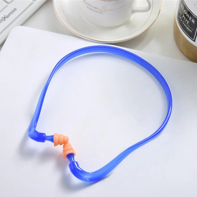 Noise Reduction Earplugs Swim Reusable Hearing Protection Earmuff Silicone Corded Ear Plugs Ears Protector Swimming Accessories 4