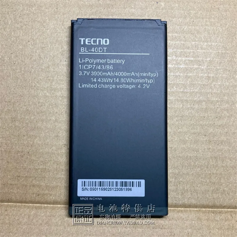 

In Stock new production date for TECNO BL-40DT battery 4000mAh Tracking Number High capacity Long standby time