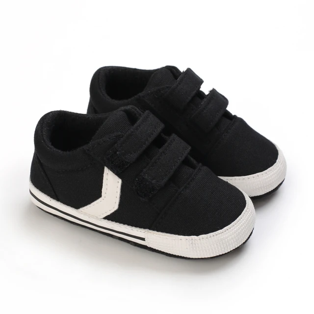 Baby Shoes Boy Newborn Infant Toddler Casual Comfor Cotton Sole Anti-slip PU First Walkers Crawl Crib Shoes Baptism Slippers C-690 black