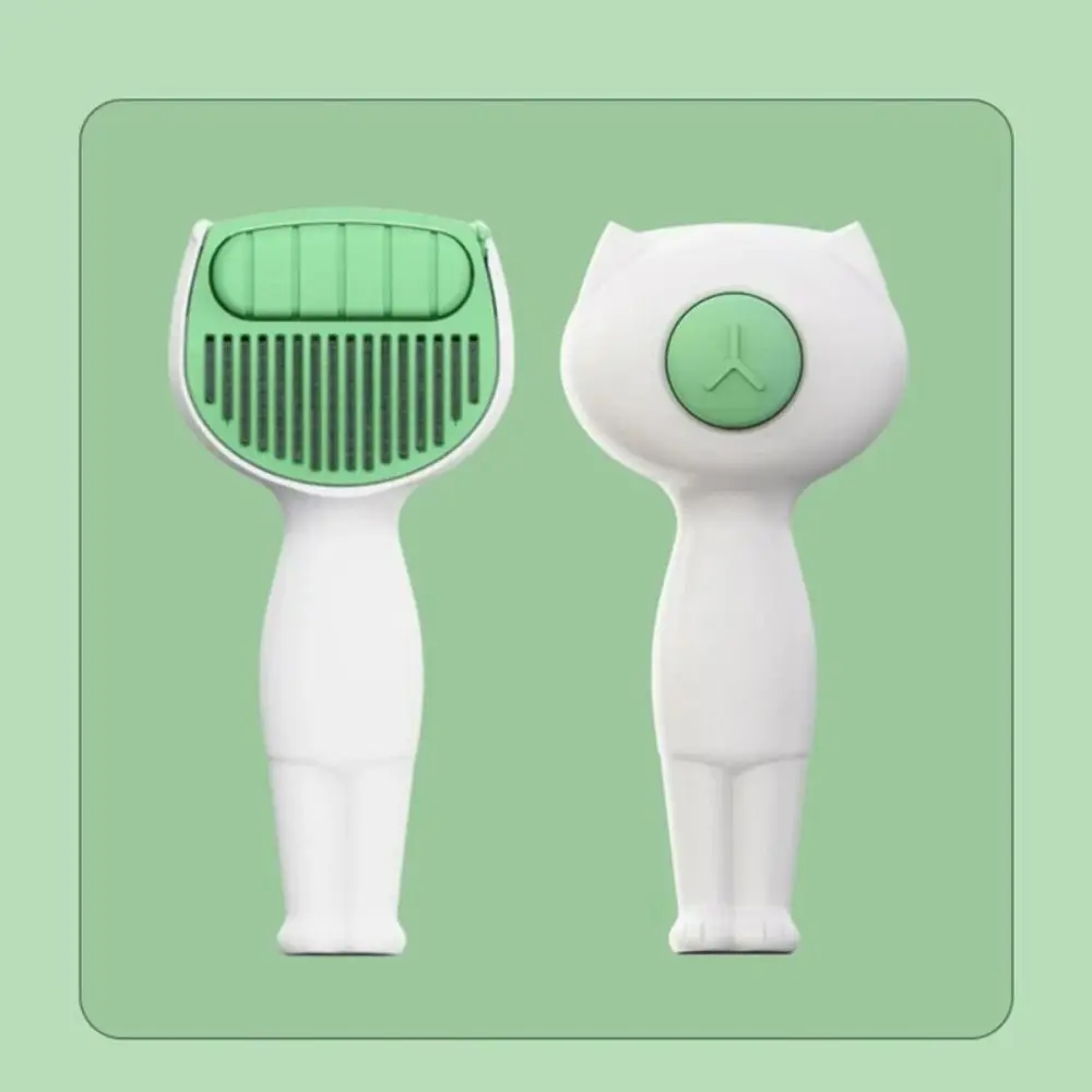 

Цветная расческа для шерсти домашних животных 2 в 1, щетка для груминга кошек с одной кнопкой, прочная легко моющаяся самоочищающаяся Расческа для ломтиков