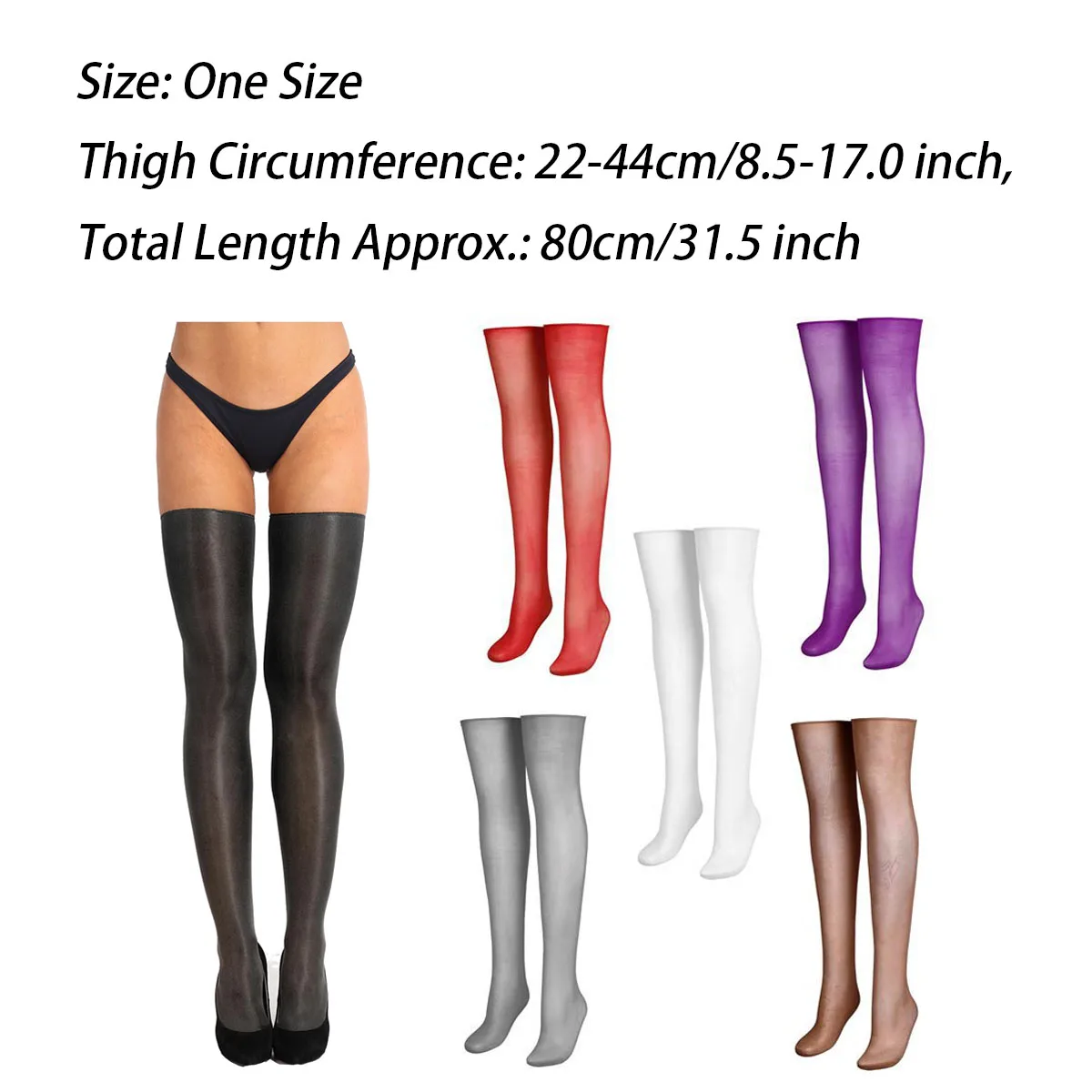 Women Tummy Control Ultra Shimmery Stretchy 70D Thickness Shiny Stockings  Nightclub Rave Sexy Pantyhose Performance Dance Tights