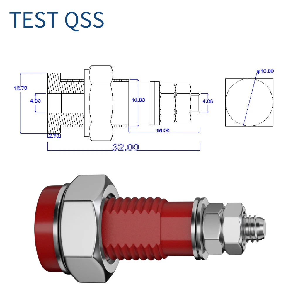QSS 4MM ٳ  ε Ʈ Ʈ ٳ ÷   Ŀ, ͹̳ ׽Ʈ  DIY ǰ Q.40021, 5 