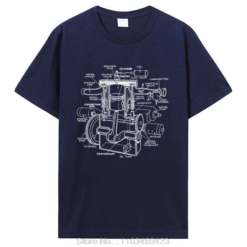 Mécanicien voiture moteur pièce amant Mucle voiture T-Shirt hommes mode vêtements Carguy graphique T-Shirt haut Huband papa_voghion.com