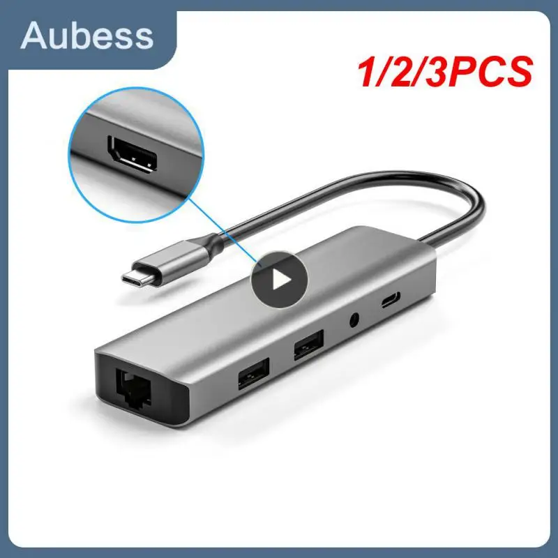 

1/2/3PCS IN 1 USB-C Hub Adapter, 4K@60Hz DisplayPort USB 2.0 Type C 60W PD Docking Station for Laptop Desktop,W27H