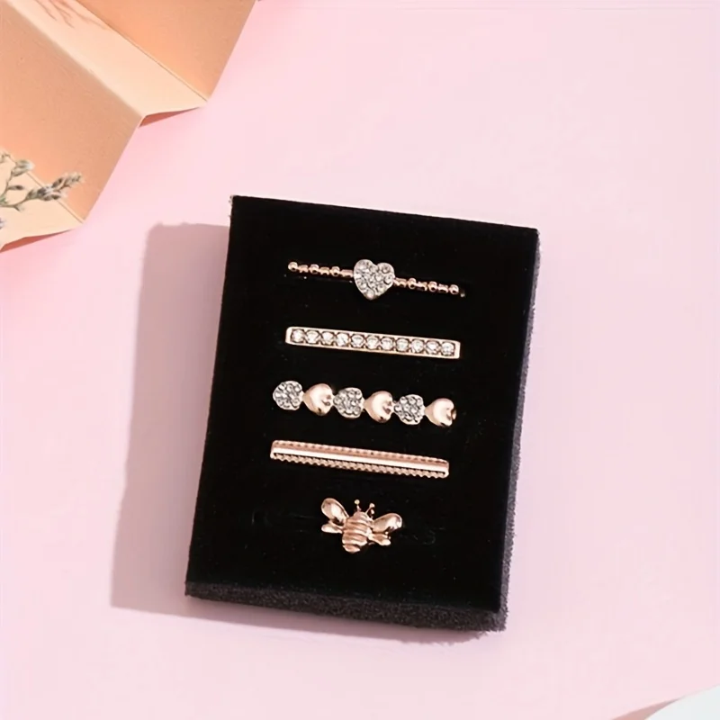 Rhinestone Watchband Ring Loops Nails Studs Watch Strap Charms Decorations 5pcs Compatible With IWatch Series watch strap charms watch band ornament