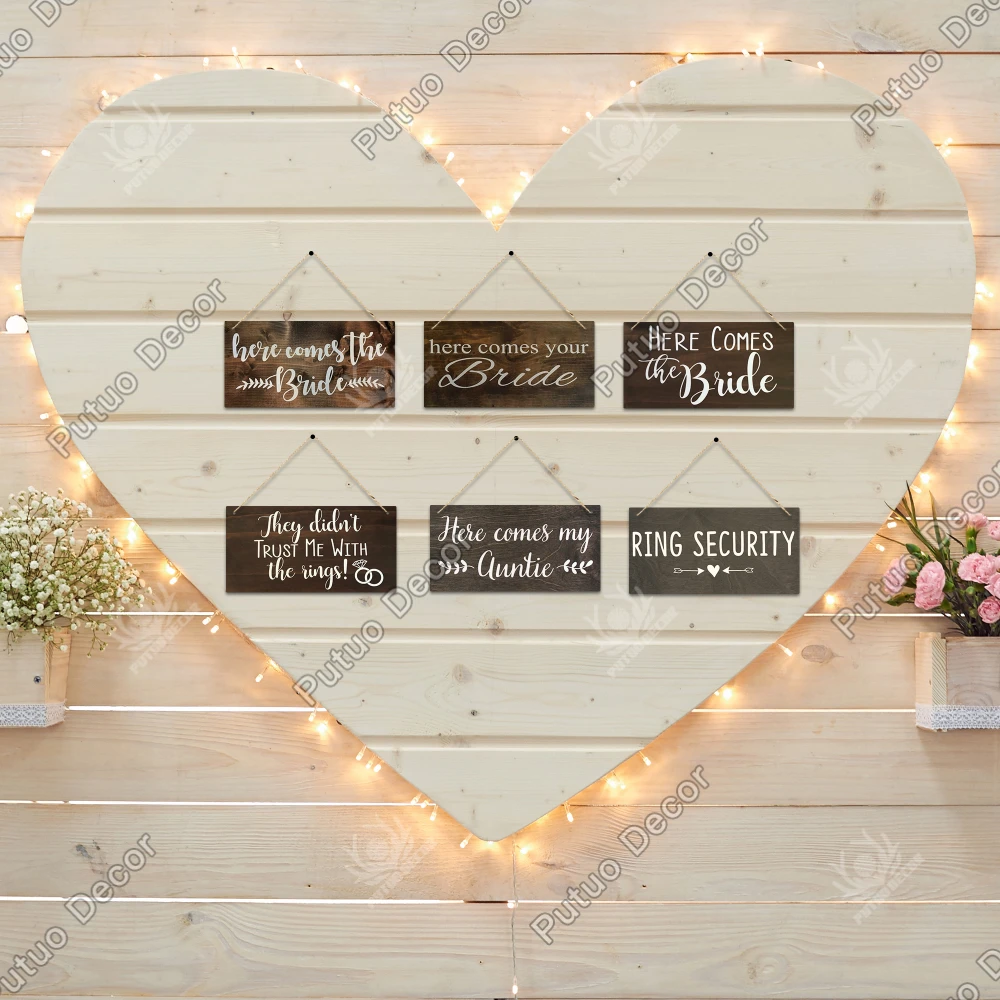 Putuo Decor Wedding Signs Wooden Hanging Signs Friendship Wooden Pendant Plaque Wood for Living Room Decoration Wedding Decor wooden sign