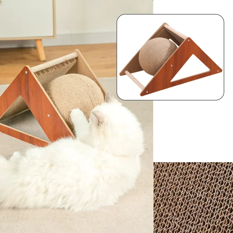 

NEW Triangle Cat Scratch Board Sisal Scratch Ball Wear-resistant Scratch-resistant Grinding Paws Toys Cats Accessories