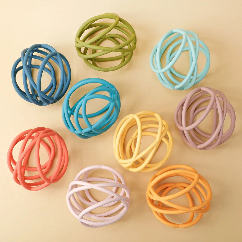 Baby Silicone rodent Toy Ball Suitable BPA Free Baby Teething Chew Silicone Beads DIY Teething Necklace Toys 1pc teething toys baby teething toys silicone teething toys silicone beads silicone teething beads silicone teether