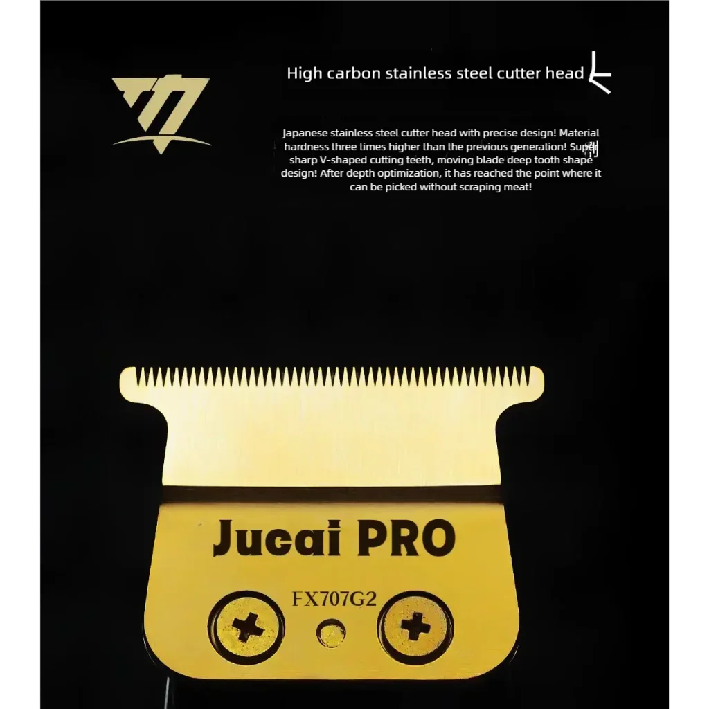 JUCAI Pro New Professional Clipper Hair Trimme Ultra-thin "0 Tooth Pitch" Sculpting 7200RPM High Quality Charging Wireless Hair 4