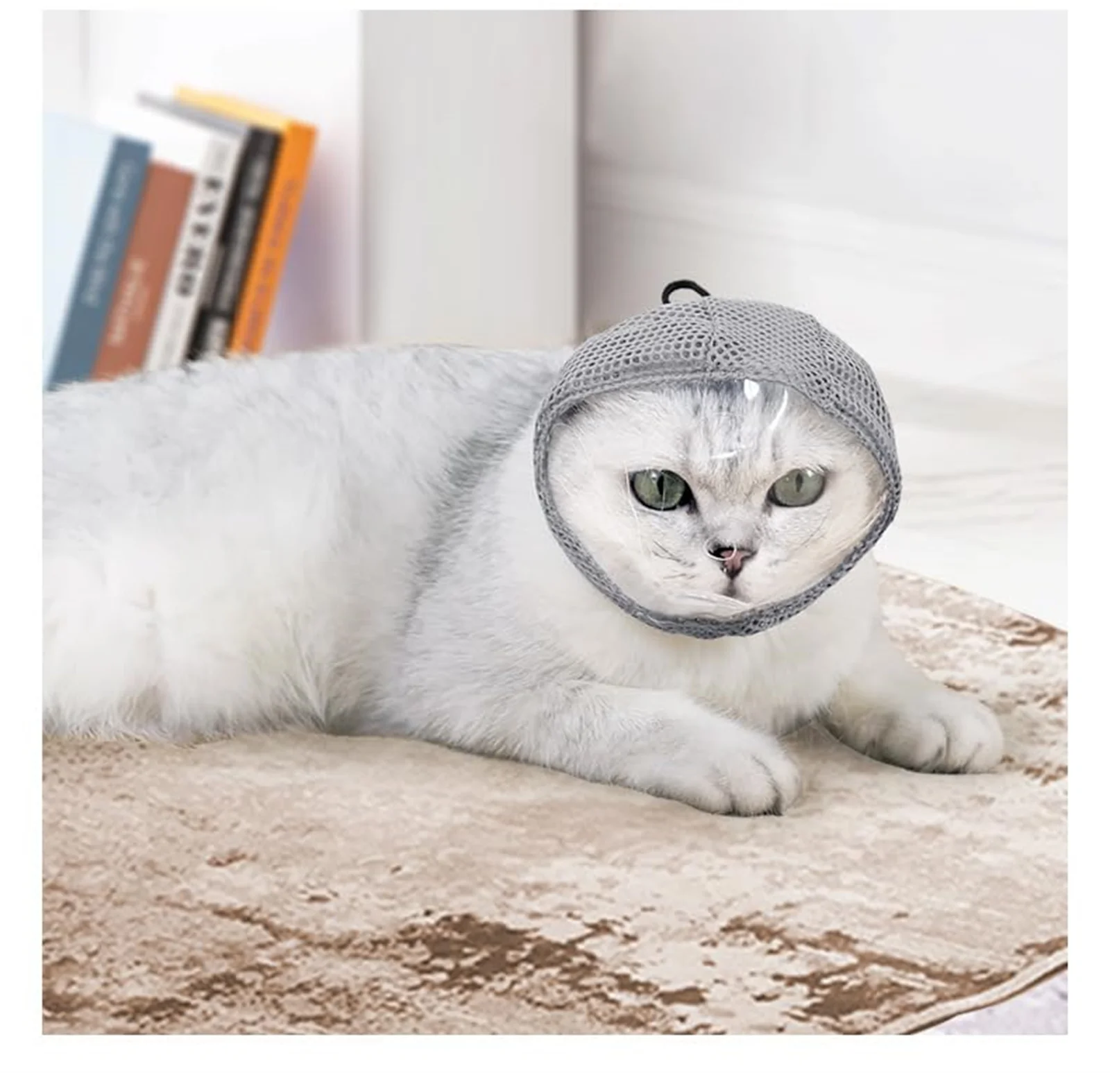 Anti-bite Cat Grooming Muzzle Breathable Adjustable Protection Mask_voghion.com