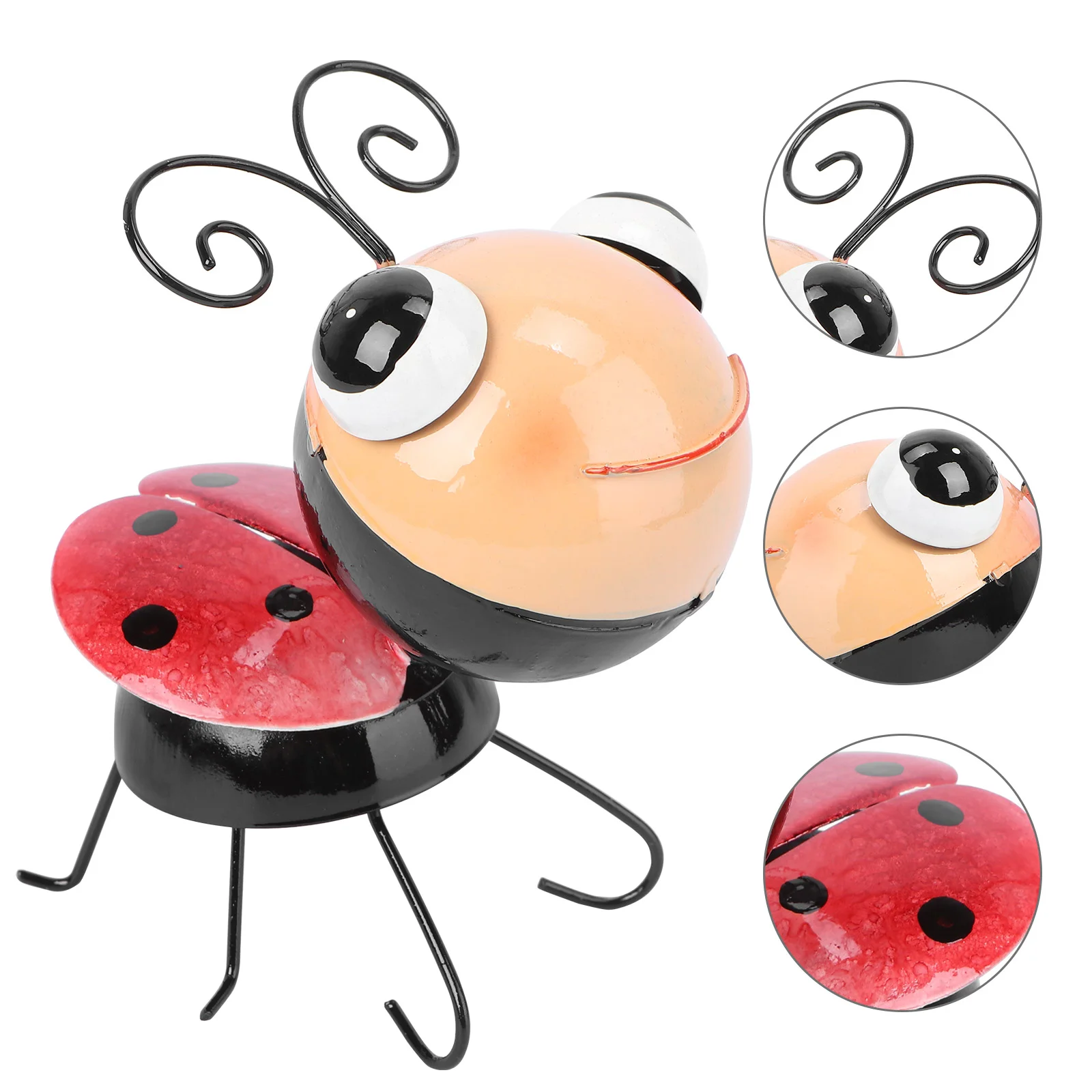 

Wrought Iron Ladybug Park Decoration Animal Ornament Adornment Garden Decorations Statue
