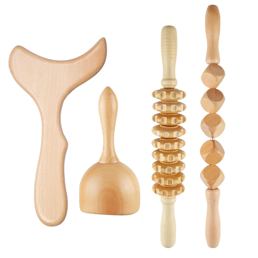 Brosse De Massage En Bois Pour Le Corps Et Le Cou - Masseur Manuel, 11x7,5 Cm - Neuf