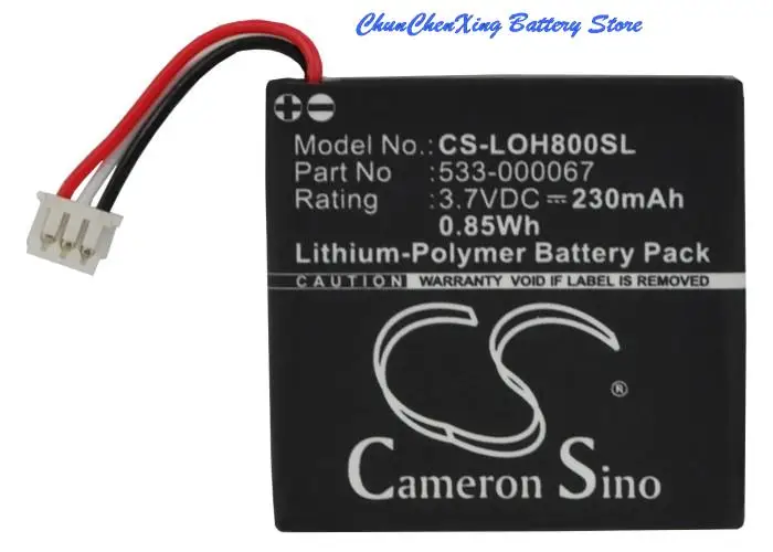 Cameron Sino 230mah Bateria 533000067 para Logitech H800 - Image 2