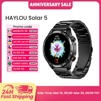 HAYLOU Solar 5 Voice Calling Smartwatch 1.58'' AMOLED Display 60Hz Smart Watch 24H Health Monitoring Sports Smartwatch for Men