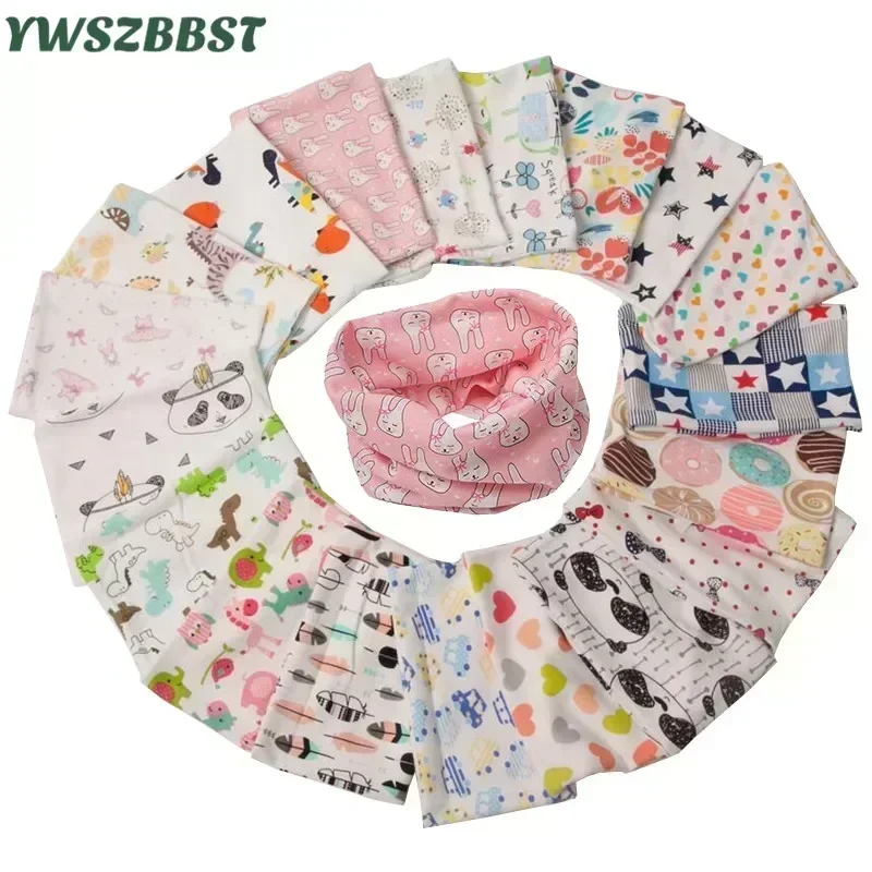 Autumn Winter Children's Cotton Scarf O Ring Collar Magic Neckerchief for Boys Girls children scarf