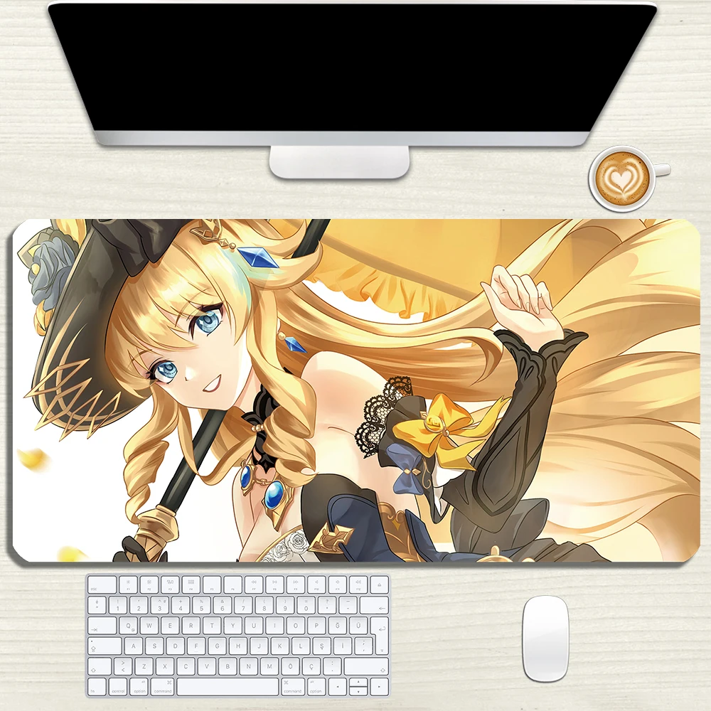 

Game Genshin Impact Navia Clorinde Mouse Pad Fashion Mousepad Rubber Mouse Mat Large Desk Pad Props