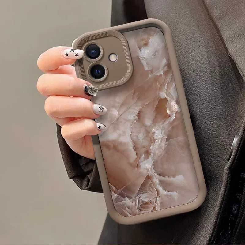 Colorful Marble Pattern Soft Silicone Phone Case - Stylish and Protective Cover