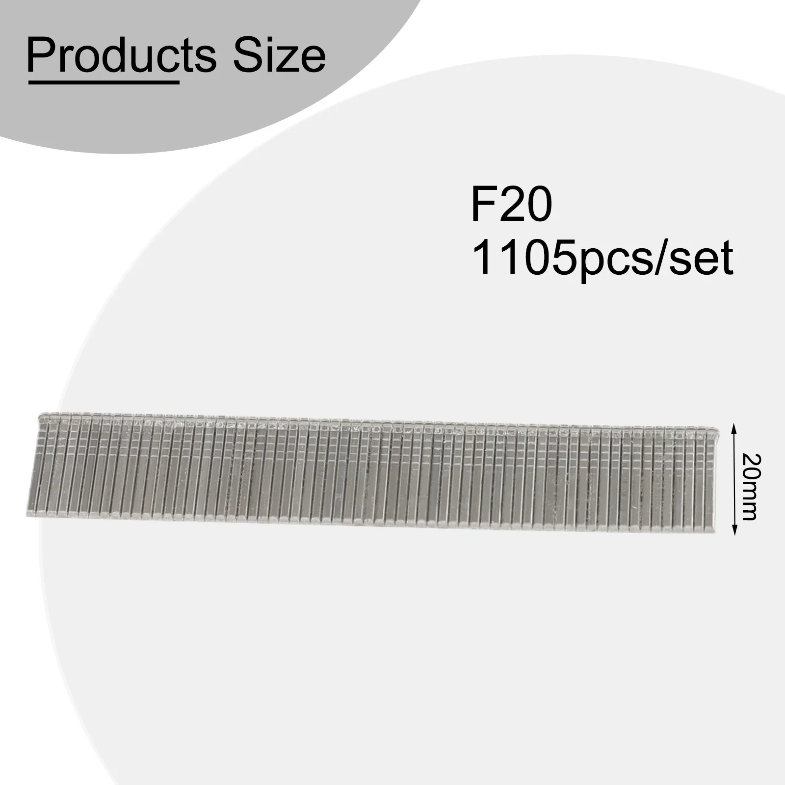 1105pcs F15/F20/F25/F30 Straight Brad Nails For DIY Home Gardening Woodworking Staples Decorating Furniture Floors Wall Panels