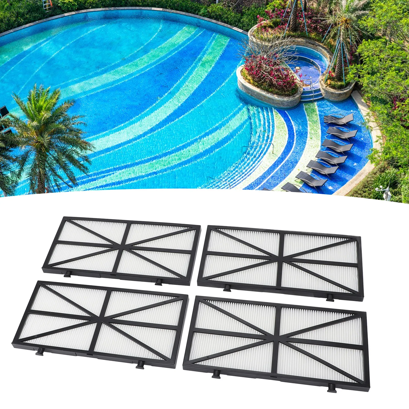 Haofy Lot De 4 Filtres Ultra Fins Pour Nettoyeur Piscine Dolphin M400 M500 CC Plus - Cartouches Rechange