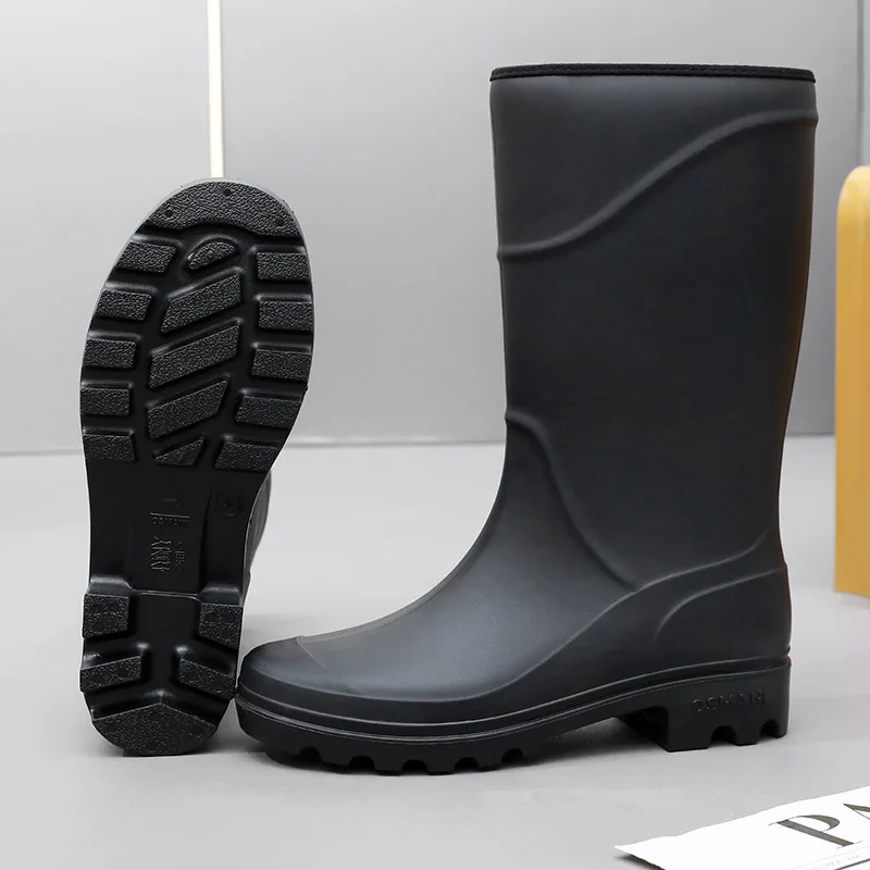 MensWorkRainBootsConstructionSiteWaterproofNonslipWorkRubber