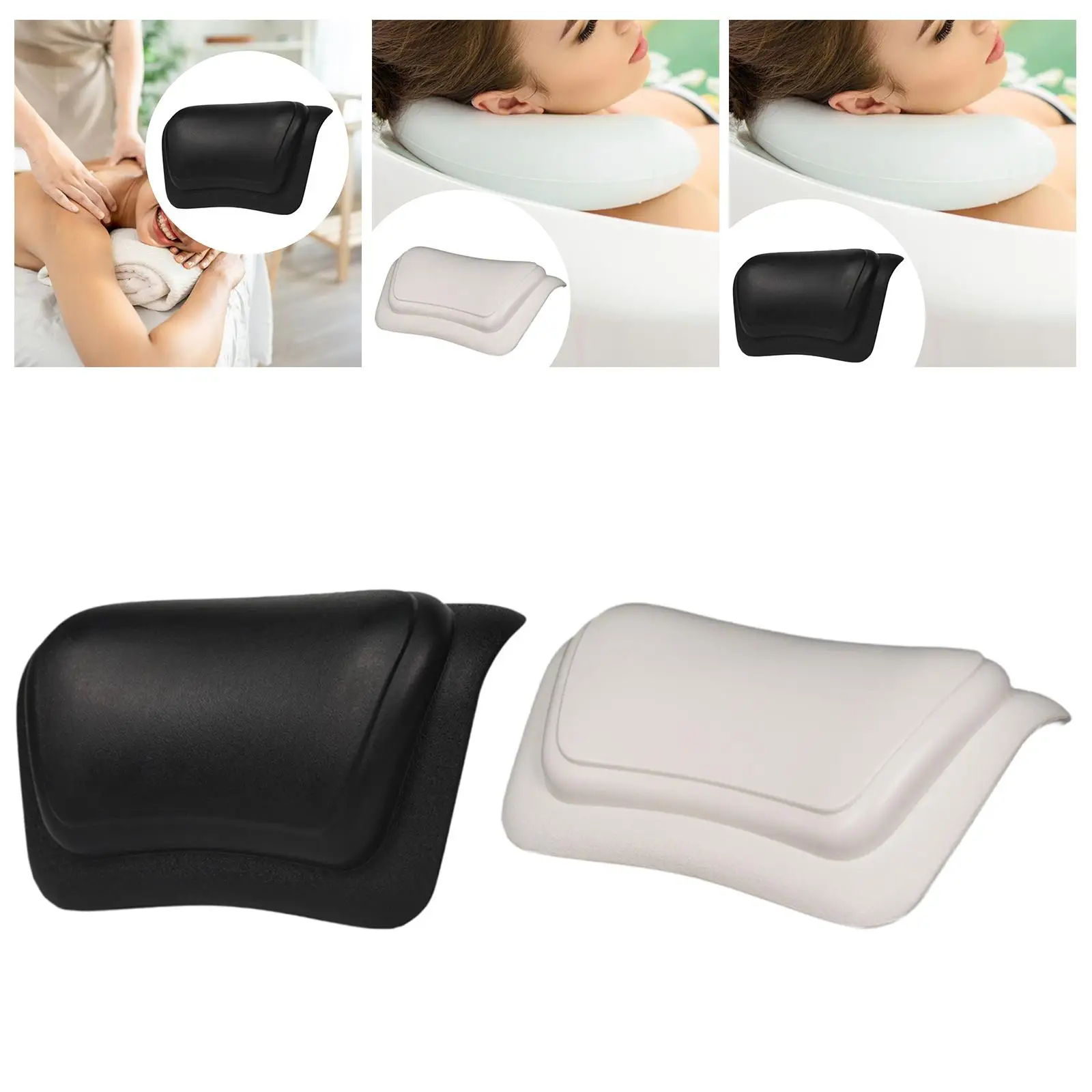 Bath Pillow for Tub Bathtub Head Rest Comfortable Neck Support with Suction Base Anti Slip Bathroom Essentials for Women Bath Pillow for Tub Bathtub Head Rest Comfortable Neck Support with Suction Base Anti Slip Bathroom Essentials for Women