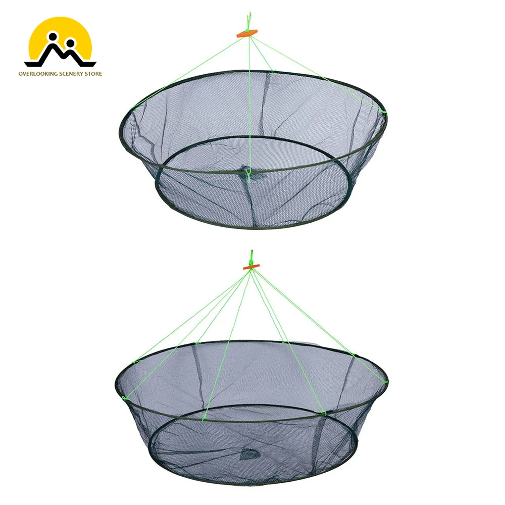 Foldable Drop Net Fishing Landing Net Prawn Bait Crab Shrimp Fishing Gear  Net