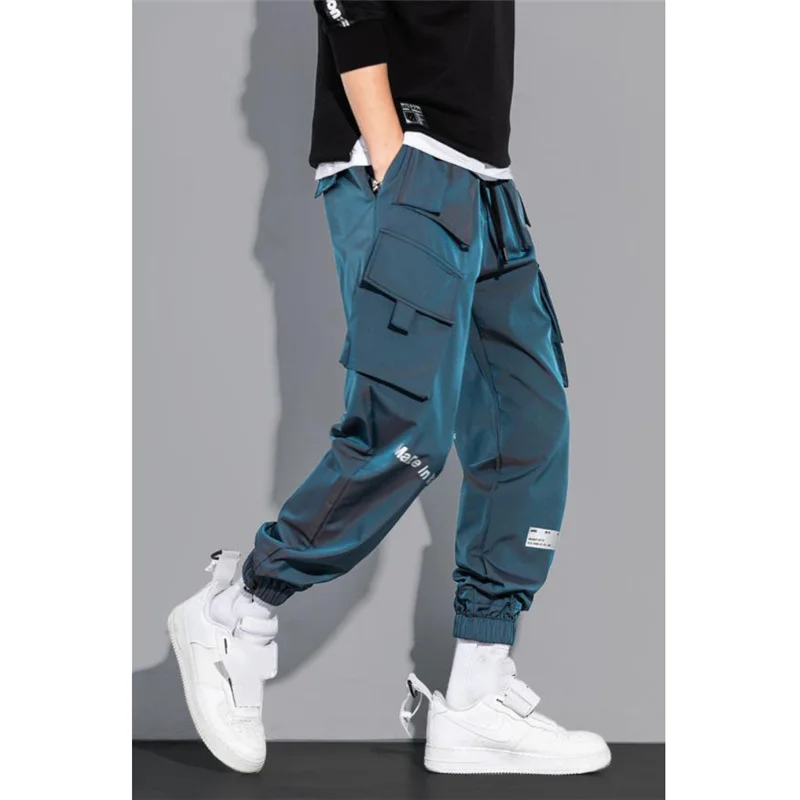 casual khaki pants Men's Cargo Pants Fashion Hip Hop Multi-pocket Trousers Trendy Streetwear Solid Sweatpants Pantalones Casuales Para Hombre plus size khaki pants