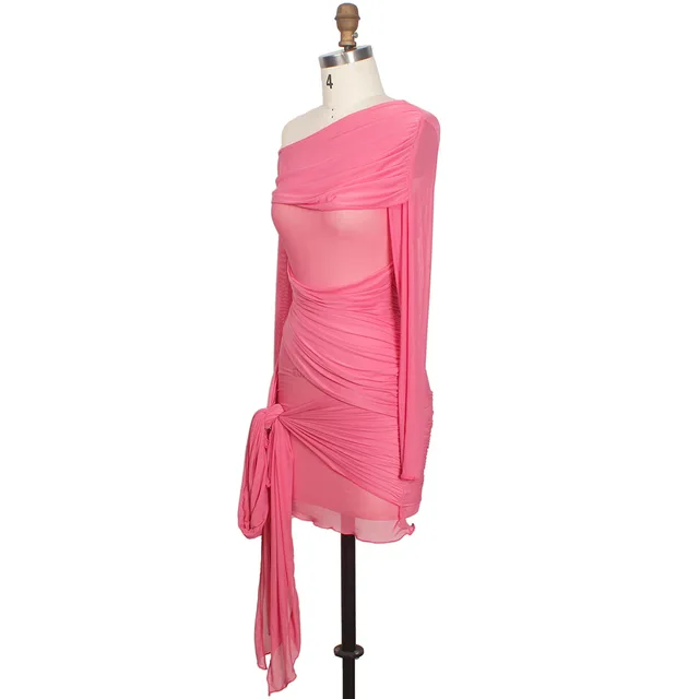 Mesh Ruched Mini Dress 15