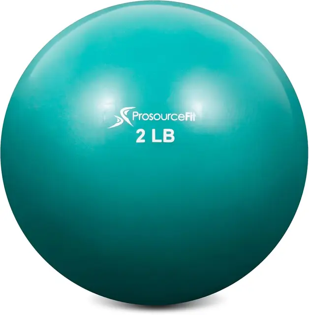 Weighted Toning Exercise Balls for Pilates, Yoga, Strength Training, 2-8 lb, Color Coded