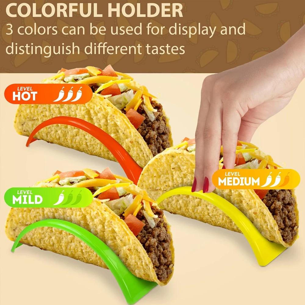 Taco Holder Plastic Mexican Pancake Rack Tortilla Tray Food Pallet Holder Kitchen Supplies Hot Dog Party Hambuger Kitchen Tools taco holder
