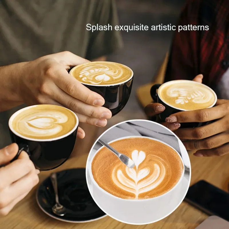 Description Picture 6 of item5/1Pcs Latte Pull Flower Needle Stainless Steel Coffee Decorating Art Pen  Coffee Stitch Fancy Cafe Tool Kitchen Bar Accessories