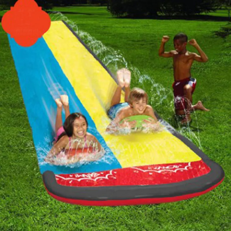 

Water Slide Splash Lawn Slide Summer Slip Waterslide Water Toy with Sprinkler for Kids Adults Garden Backyard Outdoor Water Fun