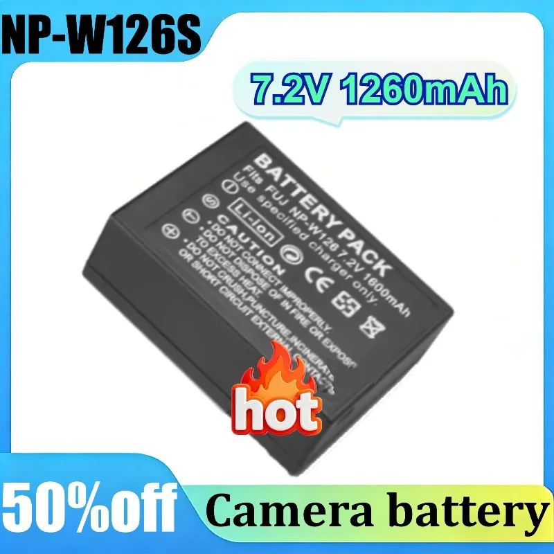 NP-W126S 7.2V 1260mAh for Fujifilm X-H1 X-PRO3 X-PRO2 X-T3 X-T2 X-T30 Camera Bat