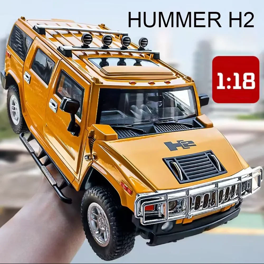1:18 Hummer H2 Models Toys Miniature Cars Alloy Diecast with Light