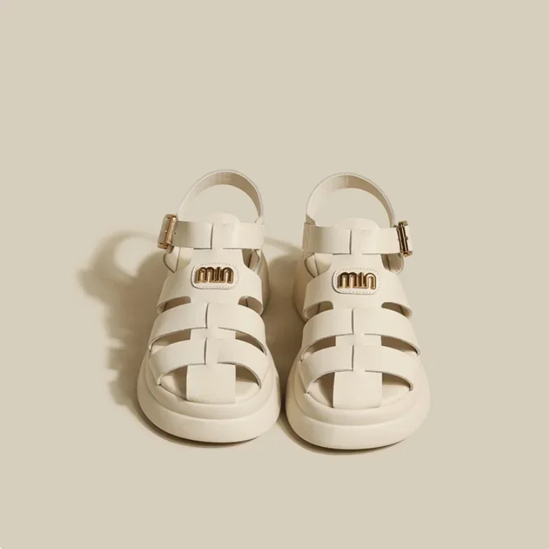 New Summer Fashion, Comfortable and Casual Thick-soled Platform Platform Thick-soled British Style Casual Women's Shoes