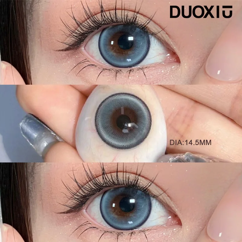 DUOXIU10Pcs5PairHighqualityColorContactLensesDailyDisposableforEyesWithDiopter
