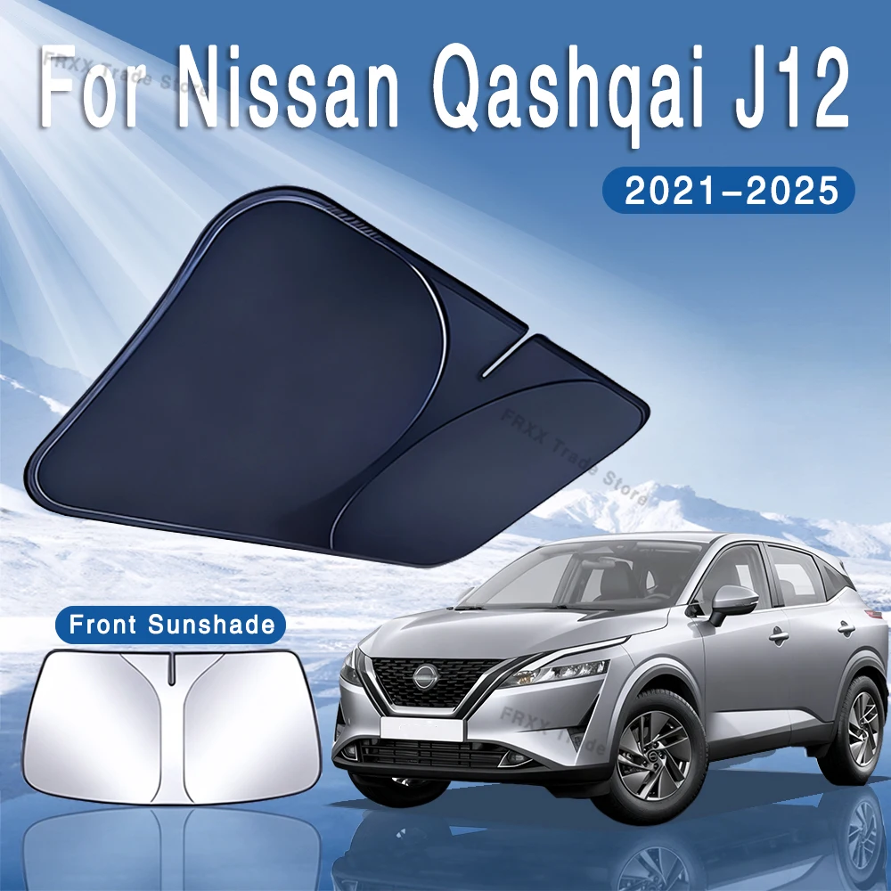 Für Nissan Qashqai J12 2021 ~ Auto Sonnenblende Frontscheibe Sonnenschirm Wärmedämmung Sommer Auto zubehör
