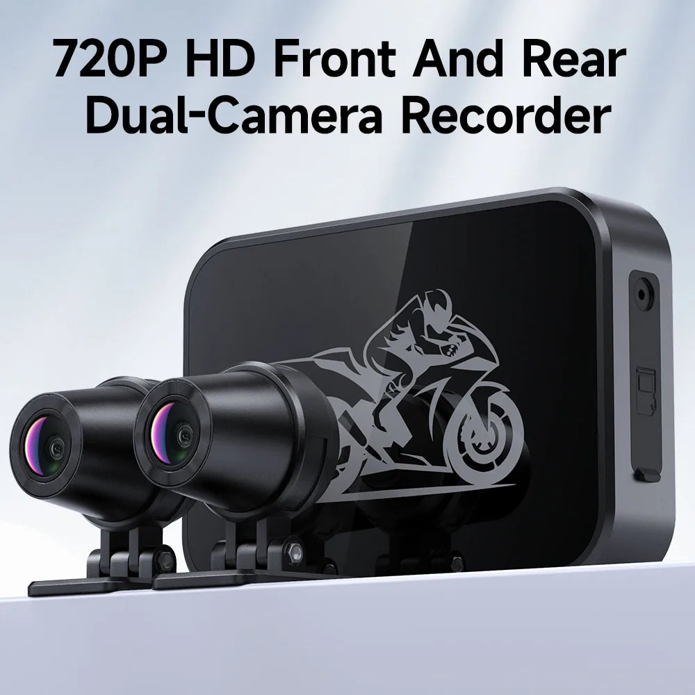 Caméra Action Moto JIUYIN 1080P Double Caméra Étanche DVR