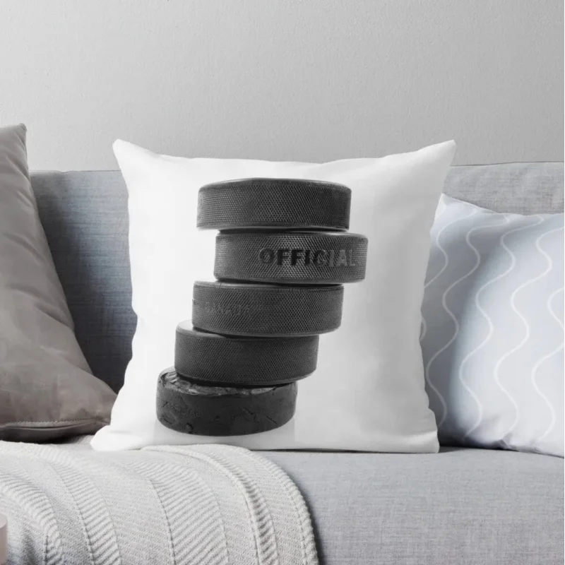 

Ice hockey pucks Throw Pillow Cushion Covers For Living Room Couch Pillows
