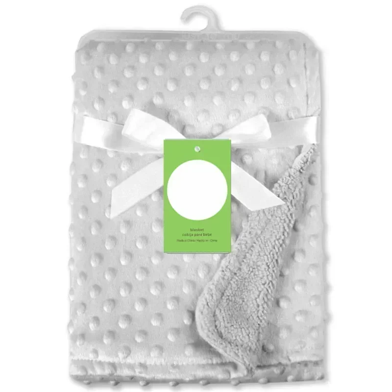 Newborn Baby Warm Blankets Fleece Thermal Soft Stroller Sleep Cover Cartoon Beanie Infant Bedding Swaddle Wrap Kids Bath Towel 3