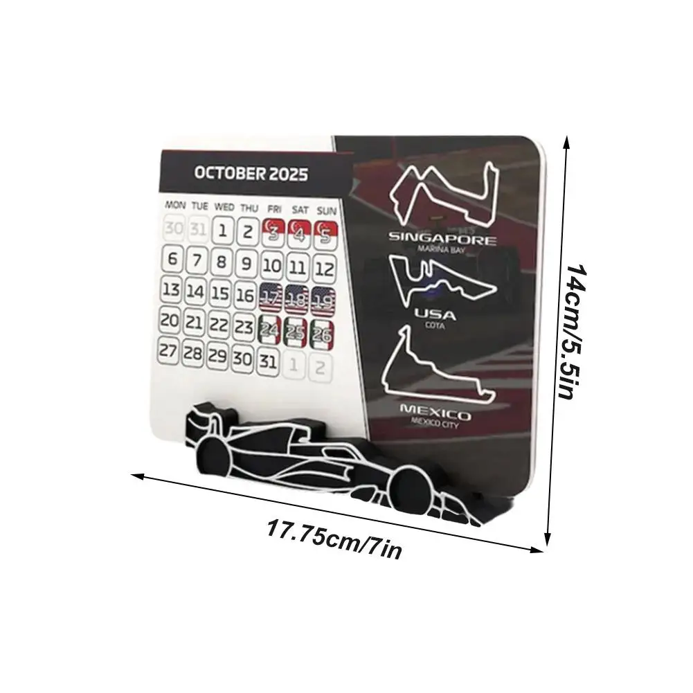 Desk Calendar F1 Racing Paper Calendar Desktop Station Calendar Home Decoration Itinerary Arrangement Formula 1 Racing Gifts